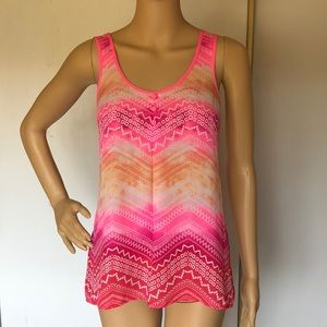 Neon pink tank top camisole with bow back